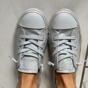 Silver sparkle converse